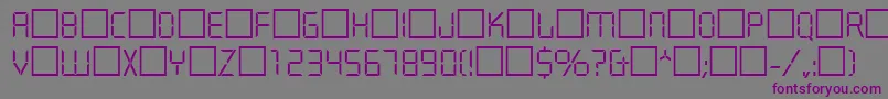 Шрифт QuiverlightRegular – фиолетовые шрифты на сером фоне