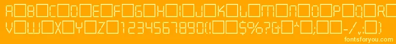 QuiverlightRegular Font – Yellow Fonts on Orange Background