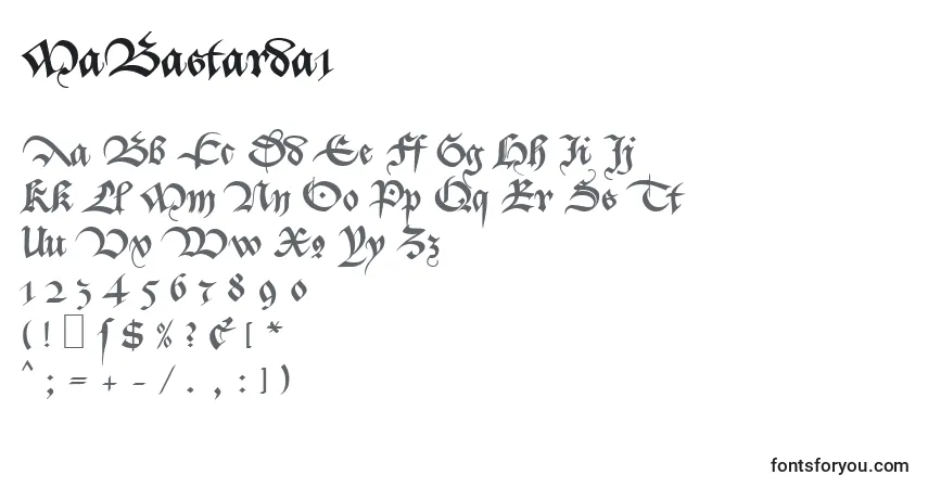 Fuente MaBastarda1 - alfabeto, números, caracteres especiales