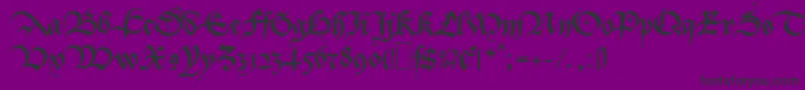 フォントMaBastarda1 – 紫の背景に黒い文字