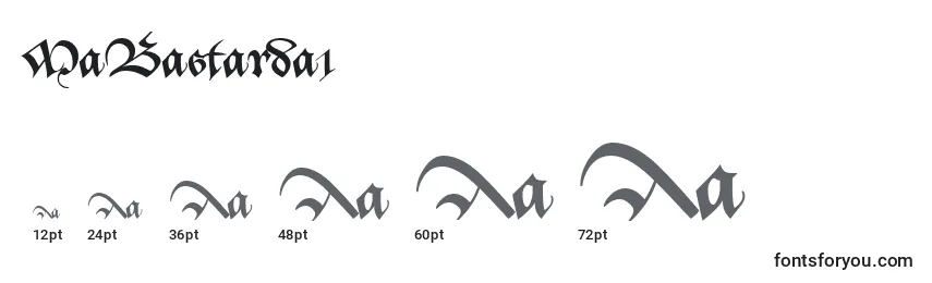 Размеры шрифта MaBastarda1
