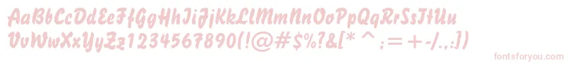 Brush738Bt Font – Pink Fonts on White Background