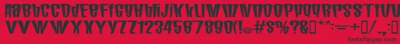 MunstermashBold Font – Black Fonts on Red Background