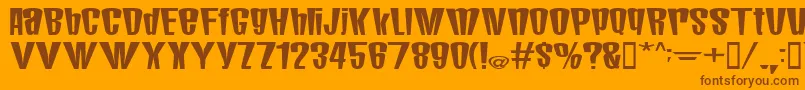 Police MunstermashBold – polices brunes sur fond orange