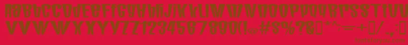 MunstermashBold Font – Brown Fonts on Red Background