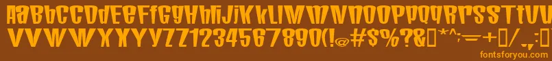 MunstermashBold Font – Orange Fonts on Brown Background