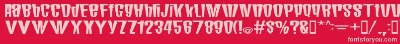 MunstermashBold Font – Pink Fonts on Red Background