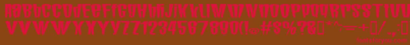 MunstermashBold Font – Red Fonts on Brown Background