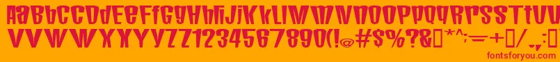 MunstermashBold Font – Red Fonts on Orange Background
