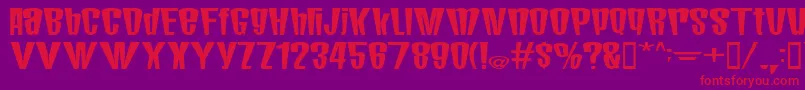 MunstermashBold Font – Red Fonts on Purple Background