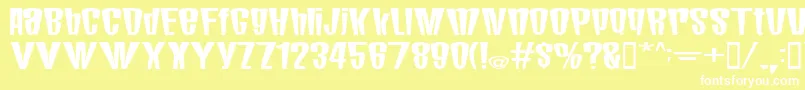 フォントMunstermashBold – 黄色い背景に白い文字