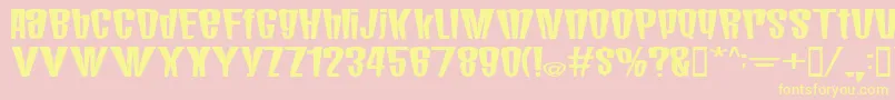 MunstermashBold Font – Yellow Fonts on Pink Background