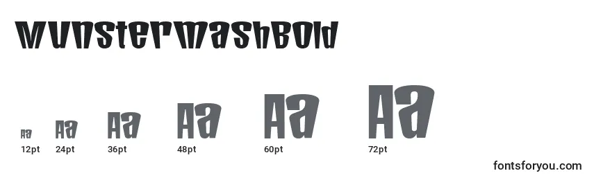 MunstermashBold Font Sizes