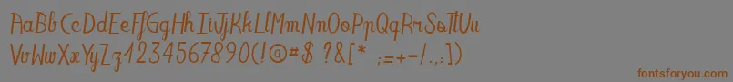 Oaklandsista Font – Brown Fonts on Gray Background