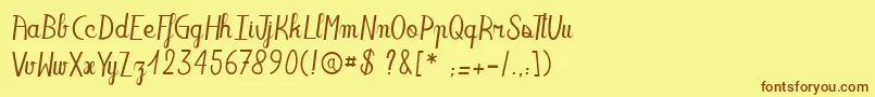 Oaklandsista Font – Brown Fonts on Yellow Background