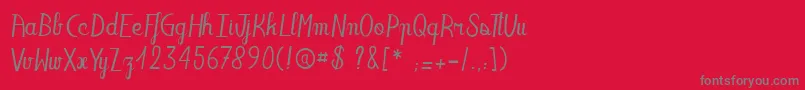 フォントOaklandsista – 赤い背景に灰色の文字