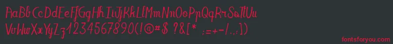 Oaklandsista Font – Red Fonts on Black Background