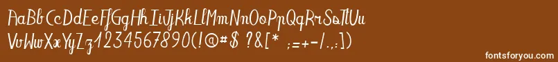 Oaklandsista Font – White Fonts on Brown Background