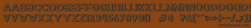 DockerThree Font – Black Fonts on Brown Background