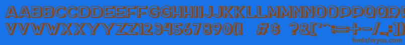 DockerThree Font – Brown Fonts on Blue Background