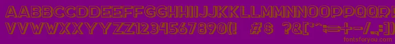 DockerThree Font – Brown Fonts on Purple Background