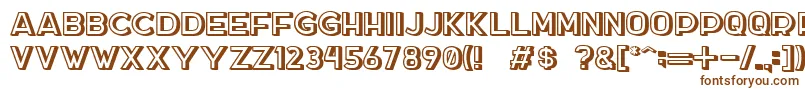 DockerThree Font – Brown Fonts on White Background