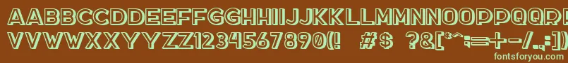 DockerThree Font – Green Fonts on Brown Background