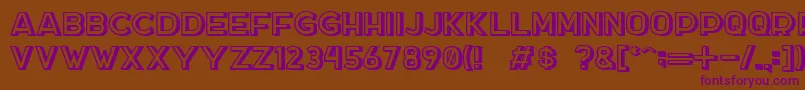 DockerThree Font – Purple Fonts on Brown Background