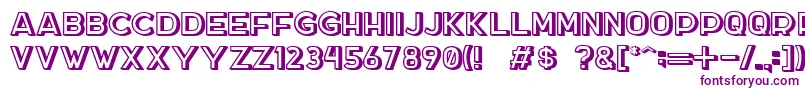 DockerThree Font – Purple Fonts on White Background