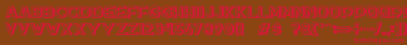 DockerThree Font – Red Fonts on Brown Background
