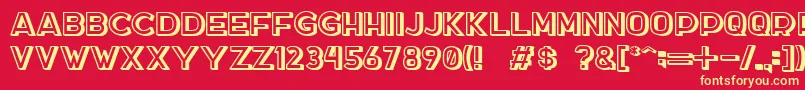 DockerThree Font – Yellow Fonts on Red Background