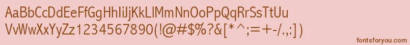 AbadiCondensedLight Font – Brown Fonts on Pink Background