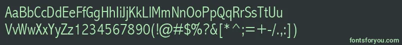AbadiCondensedLight-fontti – vihreät fontit mustalla taustalla