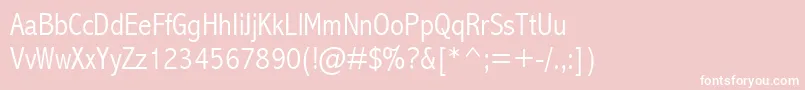Police AbadiCondensedLight – polices blanches sur fond rose