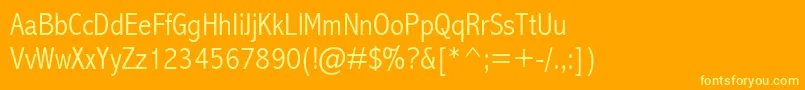 Police AbadiCondensedLight – polices jaunes sur fond orange