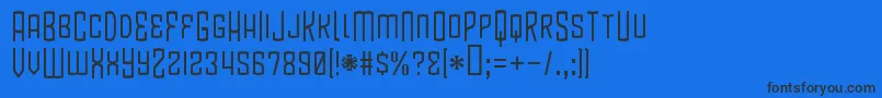 Blamdb Font – Black Fonts on Blue Background