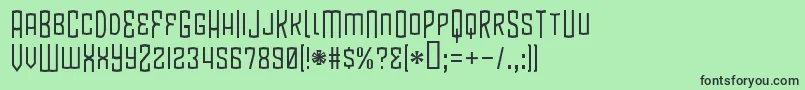 フォントBlamdb – 緑の背景に黒い文字