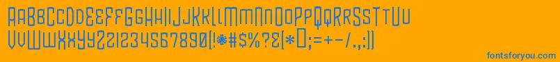 フォントBlamdb – オレンジの背景に青い文字