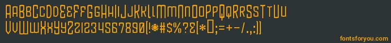 フォントBlamdb – 黒い背景にオレンジの文字