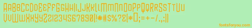 Blamdb Font – Orange Fonts on Green Background