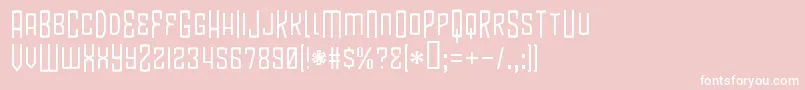 Шрифт Blamdb – белые шрифты на розовом фоне