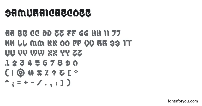 Шрифт SamuraicabcoBb – алфавит, цифры, специальные символы