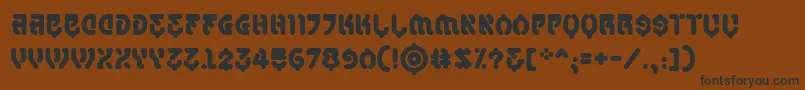 SamuraicabcoBb Font – Black Fonts on Brown Background