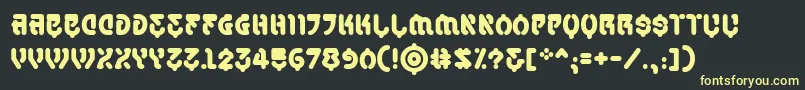 SamuraicabcoBb Font – Yellow Fonts on Black Background