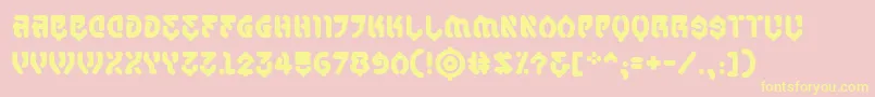 SamuraicabcoBb Font – Yellow Fonts on Pink Background