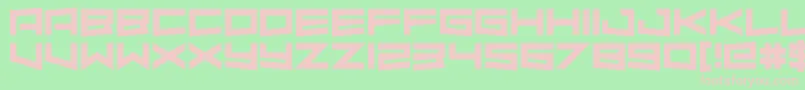 AlmondRocks-fontti – vaaleanpunaiset fontit vihreällä taustalla