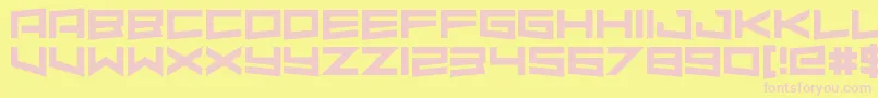 AlmondRocks Font – Pink Fonts on Yellow Background