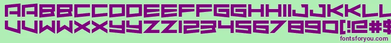 AlmondRocks Font – Purple Fonts on Green Background