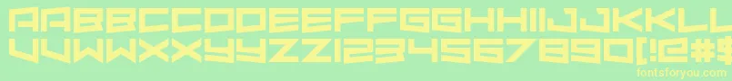 AlmondRocks Font – Yellow Fonts on Green Background