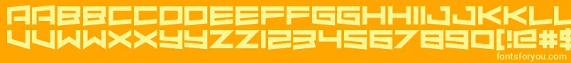 AlmondRocks Font – Yellow Fonts on Orange Background